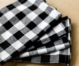 Black and White Checkered Napkins