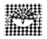 Black and White Checkered Napkins