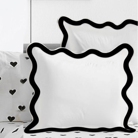 400TC Applique Scalloped Embroidery Cotton Euro Sham