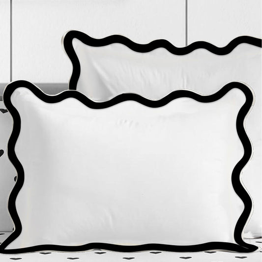 400TC Applique Scalloped Embroidery Cotton Pillow Sham