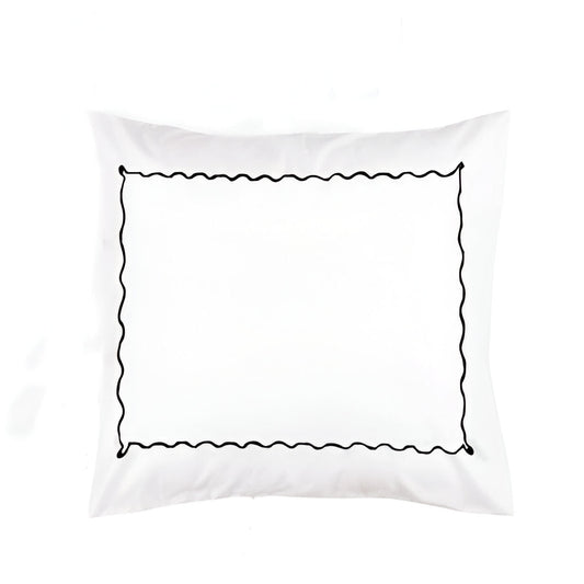 Ava 400TC Cotton Scallop Embroidery Sateen Solid Pillow Sham