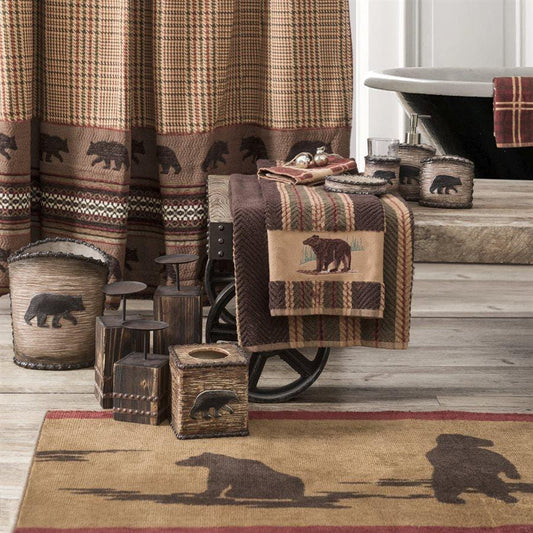 Black Bear Wastebasket, 2 MOQ
