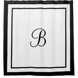 Border Frame Cotton Shower Curtain