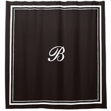 Classic Border Frame Cotton Shower Curtain