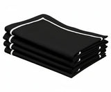 Dinner Napkins Cloth - Line Embroidered Napkins