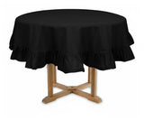 Round Ruffled Tablecloth
