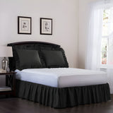 400TC Cotton Sateen Velcro Detachable Ruffle Bed Skirt