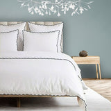 400TC Cotton Small Scallop Embroidery Duvet Cover Set