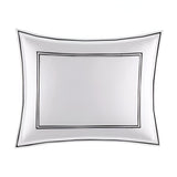 400TC Edge Embroidery & Double Border Cotton Sateen Solid Pillow Sham
