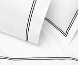 Cotton Flat Sheet - Line Embroidery