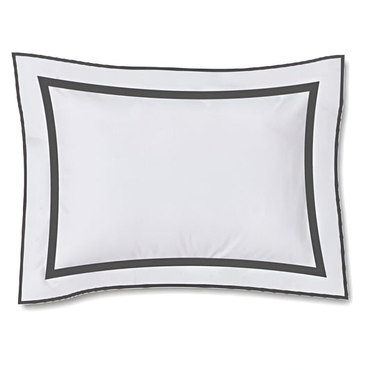 400TC Embroidery & Border Cotton Sateen Solid Pillow Sham