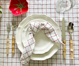 Linen Napkins - Grid Napkins Set of 4 & 8