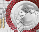 Linen Napkins - Grid Napkins Set of 4 & 8
