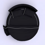 400TC Luxurious Single Embroidery Sateen Solid Cotton Round Duvet Cover Set