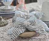 Black Pinstripe Linen Napkins - Set of 4, 8 & More