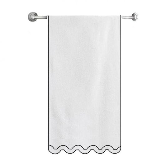 Reverse U Shape Embroidered Bath Towels (Set of 2)