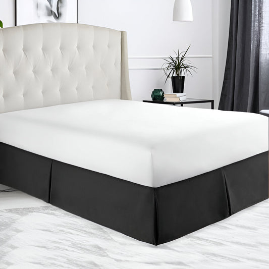400TC Sateen Solid Cotton Tailored Bed Skirt