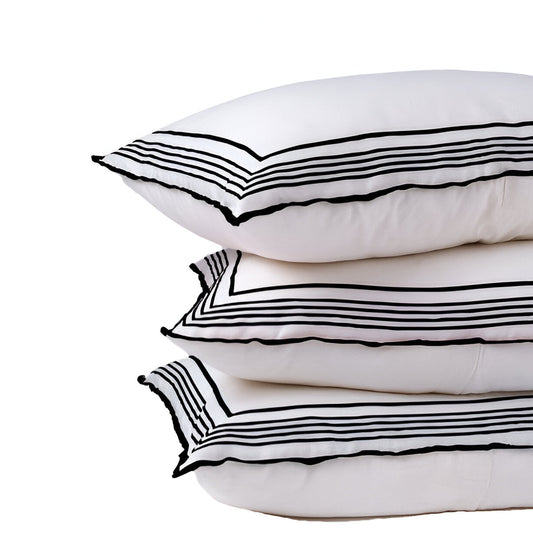 Smart Border 400TC Cotton Embroidery Sateen Solid Euro Pillow Sham