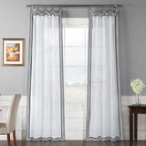 Smart Border 400TC Sateen Cotton Embroidery Curtain (Set Of 2)