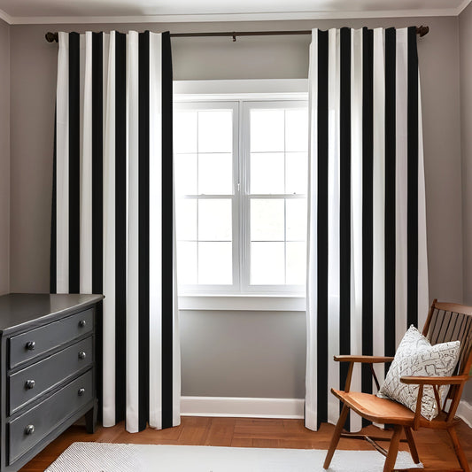 400TC Stripe Border Frame Cotton Sateen Curtain
