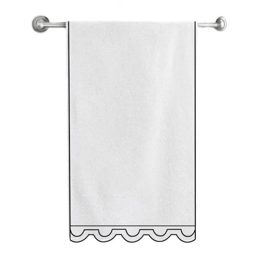 U Shape Embroidered Bath Towels (Set of 2)