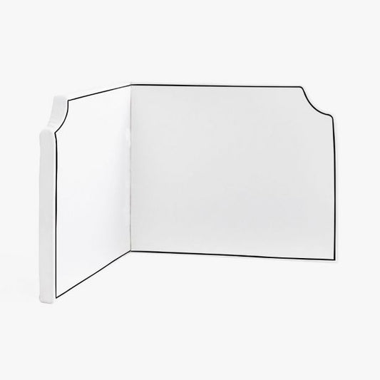 Wall Corner Dorm Bed Headboard In Embroidery Border With Self Adhesive Velcro Straps
