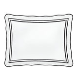 Monogram 400TC Wavy Embroidery & Border Cotton Sateen Solid Pillow Sham