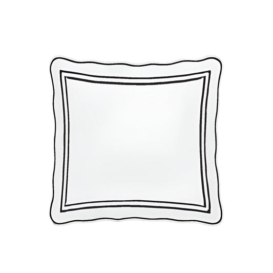 400TC Wavy Embroidery & Border Cotton Sateen Solid Euro Sham