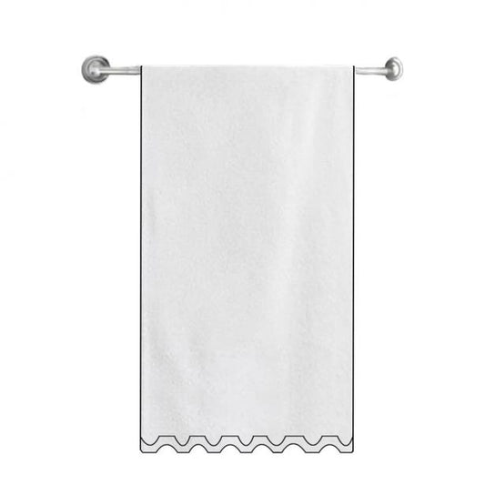 Zig & Zag U Shape Embroidered Bath Towels (Set of 2)