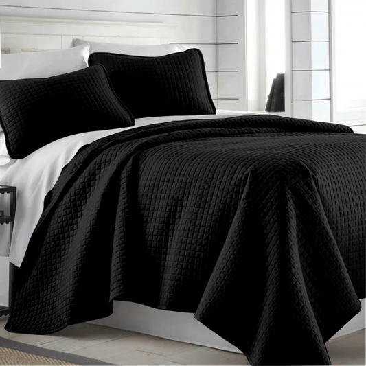 Square Knitted Cotton Coverlet
