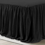 400TC Cotton Sateen Solid Ruffle Bedspread Set