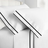 400TC Embroidery & Border Cotton Sateen Solid Top Sheet