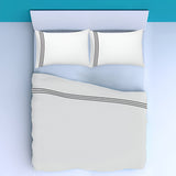 400TC Triple Embroidery Sateen Solid Cotton Sheet Set