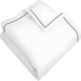 400TC Cotton Double Edge Embroidery Sateen Solid Duvet Cover Set