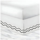 400TC Cotton Double Wavy Embroidered Tailored Bed Skirt