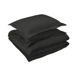 400TC Cotton Luxurious Triple Embroidery Sateen Solid Duvet Cover Set