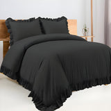 400TC Cotton Sateen Ruffle Duvet Cover Set