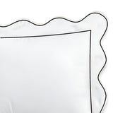 400TC Cotton Scallop Embroidery & Border Sateen Solid Pillow Sham