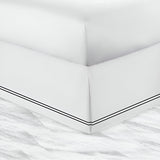 400TC Sateen Solid Cotton Double Embroidered Tailored Bed Skirt