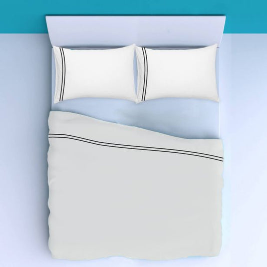 400TC Double Embroidery Sateen Solid Cotton Sheet Set