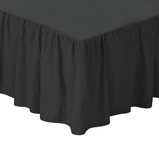400TC Sateen Solid Cotton Gathered Bed Skirt