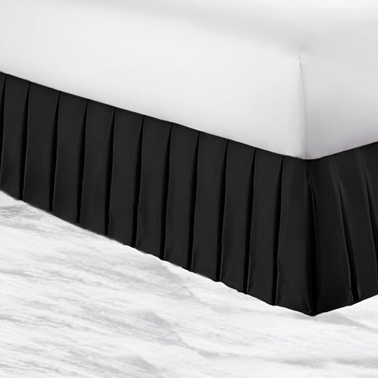 400TC Sateen Solid Cotton Pleated Bed Skirt