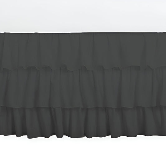 400TC Sateen Solid Cotton Ruffle Bed Skirt