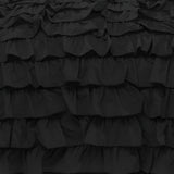 400TC Sateen Solid Cotton Waterfall Ruffle Duvet Cover Set