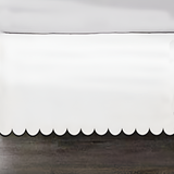 Allena 400TC Sateen Solid Cotton Scallop Embroidery Tailored Bed Skirt