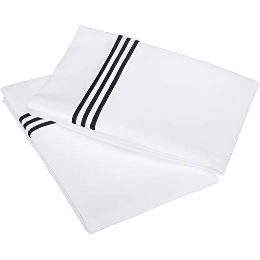400TC Triple Embroidery Cotton Sateen Pillowcases (Set Of 2)