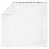 400TC Cotton Scallop Embroidery Sateen Solid Sheet Set
