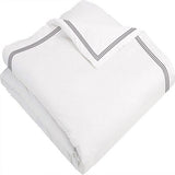 400TC Cotton Triple Edge Embroidery Sateen Solid Duvet Cover Set