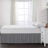Detachable Wrap Around Polyester Ticking Stripe Tailored Bed Skirt