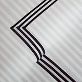 400TC Cotton Sateen Triple Edge Embroidery Stripe Duvet Cover Set